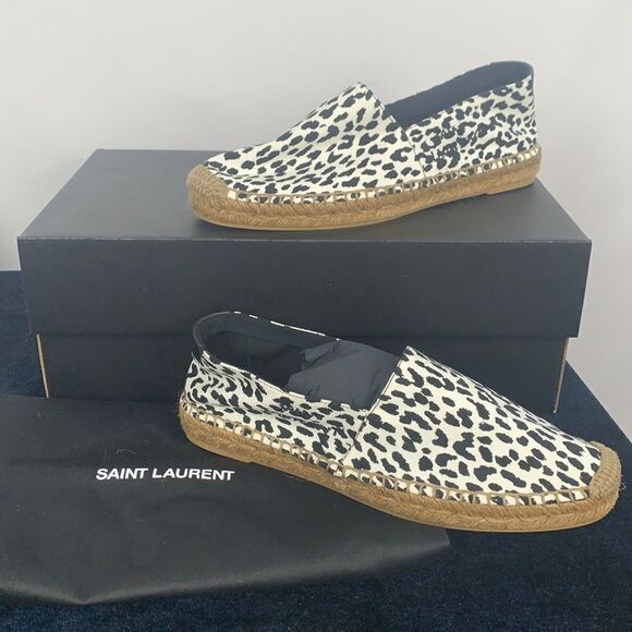 Yves Saint Laurent NIB animal print canvas espadrilles - Picture 1 of 11